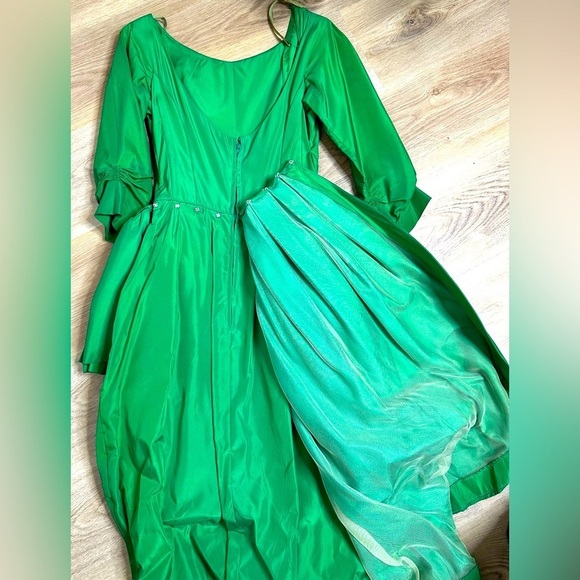 Vintage Green Dinner Dress size 0 - Picture 6 of 14